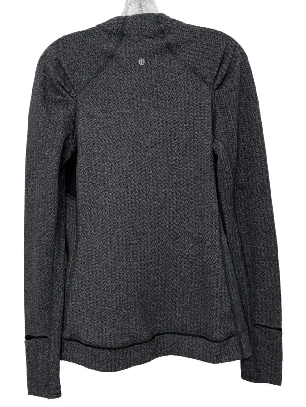 Lululemon Think Fast Long Sleeve Heathered Herringbone Women's top size 10 - Picture 4 of 9